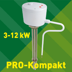 PRO-kompakt elektromos FŰTŐBETÉT 3kW 3F (3kW-6/4-U3FCC) hmv vagy puffer tartályba.